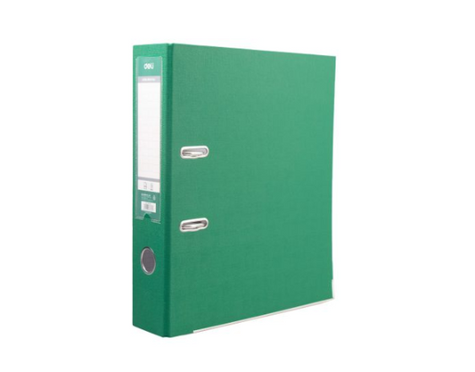 Deli LEVER ARCH FILE A4 76MM HALF COATED RADO LOCK & METAL Polyproylene  (GREEN)