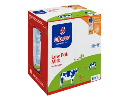 Clover Long Life Low Fat Milk 6 x 1L