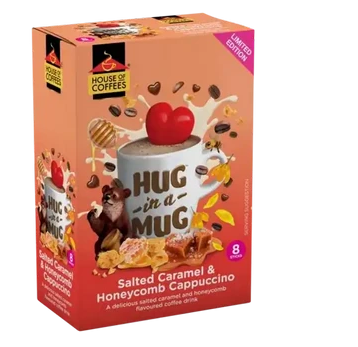 Hug in a mug salted caramel & honey comb cappuccino 8 x 24g