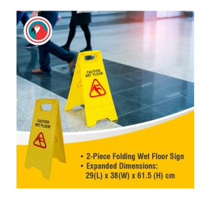 Wet floor sign 2pacs econo