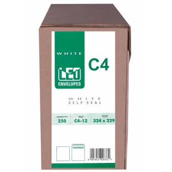 C4 Envelopes self-seal White LEO (250s)