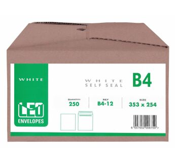 B4 envelopes self-seal white LEO (250s)