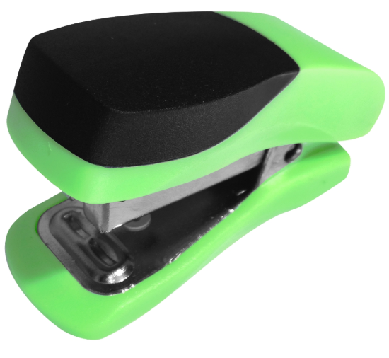 Single Mini Green Plastic Stapler (Parrot)