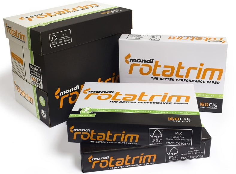 Mondi Rotatrim A4 White Paper 80gsm BOX (5 REEMS)